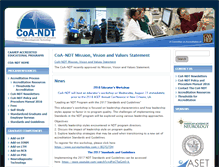 Tablet Screenshot of coa-ndt.org
